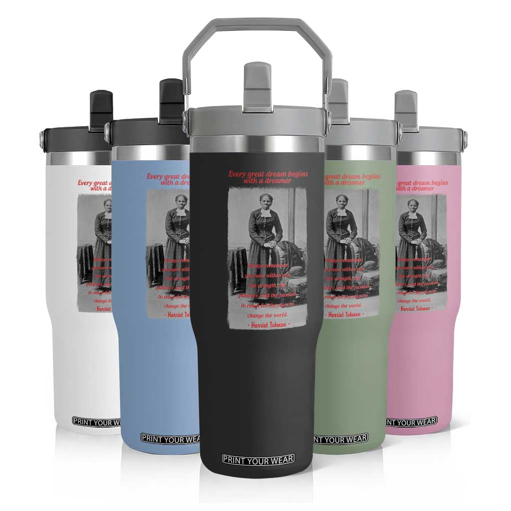 Harriet Tubman Flip Straw Tumbler Black History Month TS14 Print Your Wear