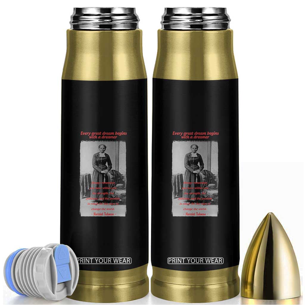 Harriet Tubman Bullet Tumbler Black History Month TS14 Black Print Your Wear