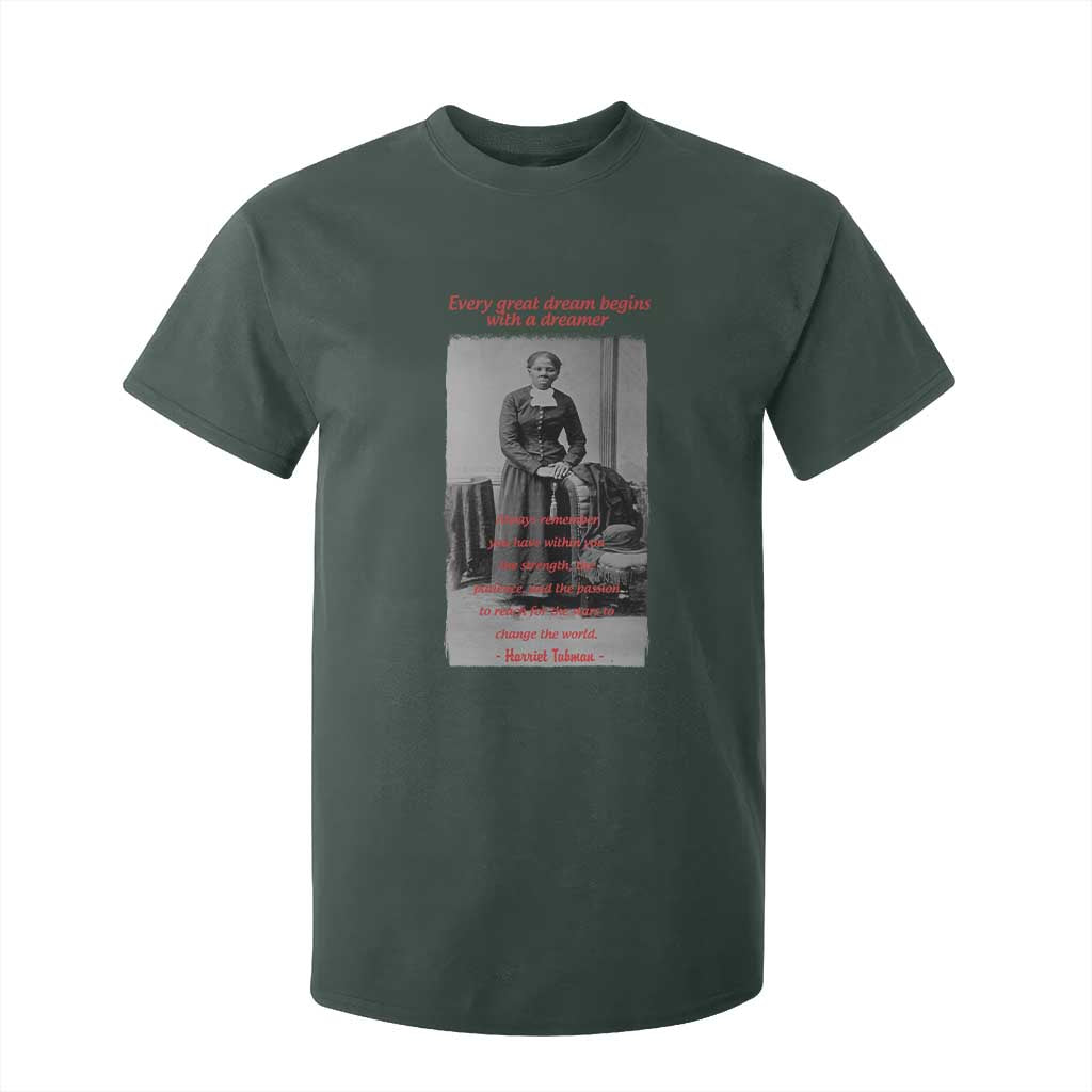 Harriet Tubman T Shirt For Kid Black History Month TS14 Dark Forest Green Print Your Wear