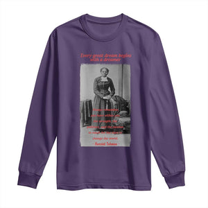 Harriet Tubman Long Sleeve Shirt Black History Month TS14 Purple Print Your Wear