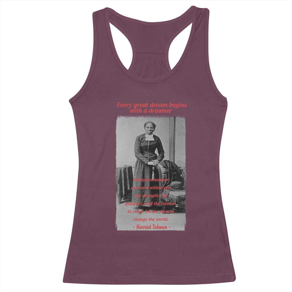 Harriet Tubman Racerback Tank Top Black History Month TS14 Maroon Print Your Wear