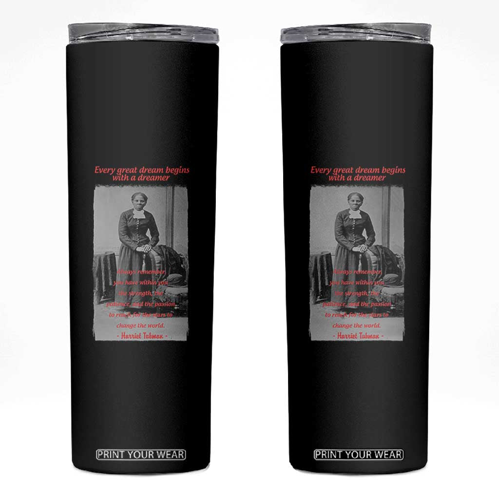 Harriet Tubman Skinny Tumbler Black History Month TS14 Black Print Your Wear