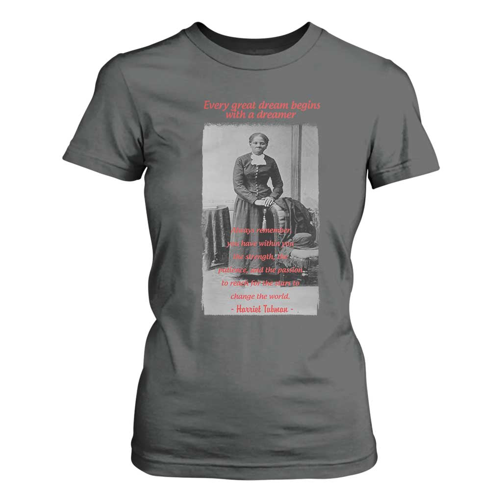 Harriet Tubman T Shirt For Women Black History Month TS14 Dark Heather Print Your Wear