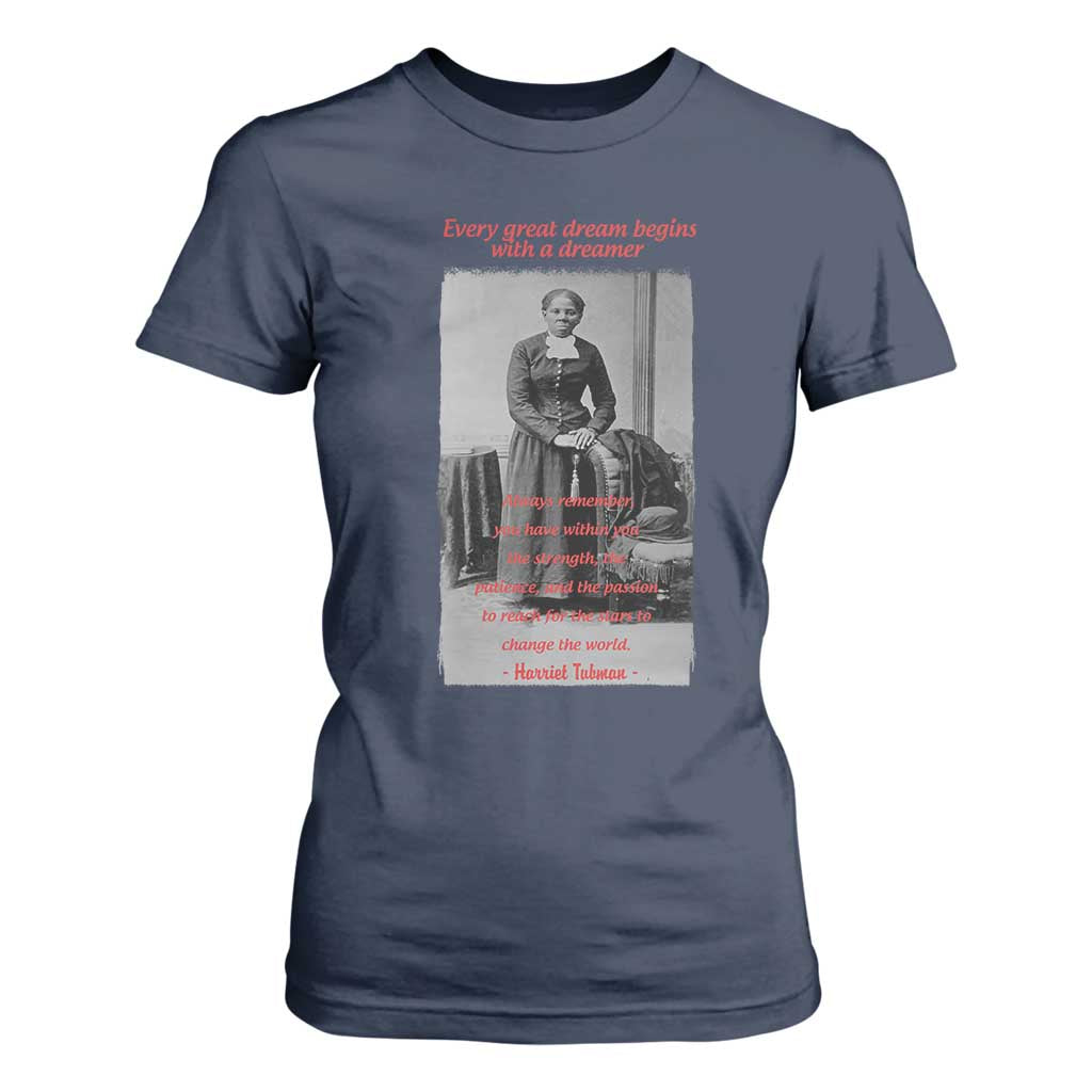 Harriet Tubman T Shirt For Women Black History Month TS14 Navy Print Your Wear