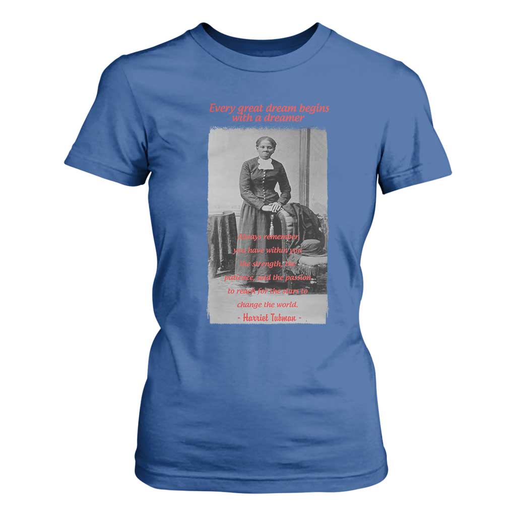 Harriet Tubman T Shirt For Women Black History Month TS14 Royal Blue Print Your Wear
