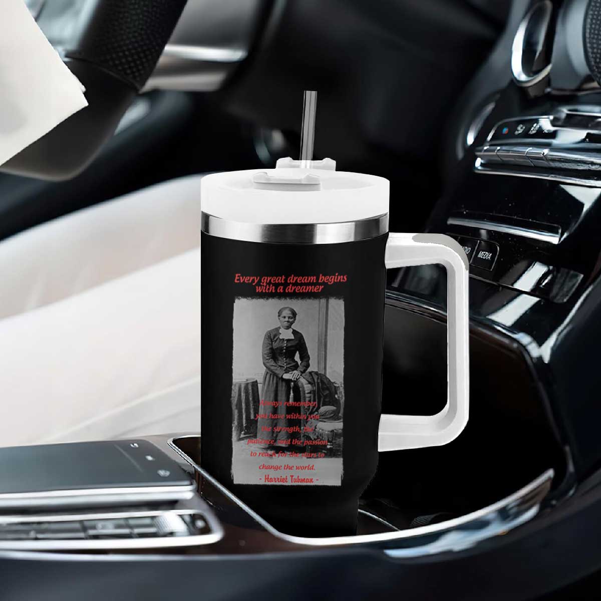 Harriet Tubman Tumbler With Handle Black History Month TS14 Print Your Wear
