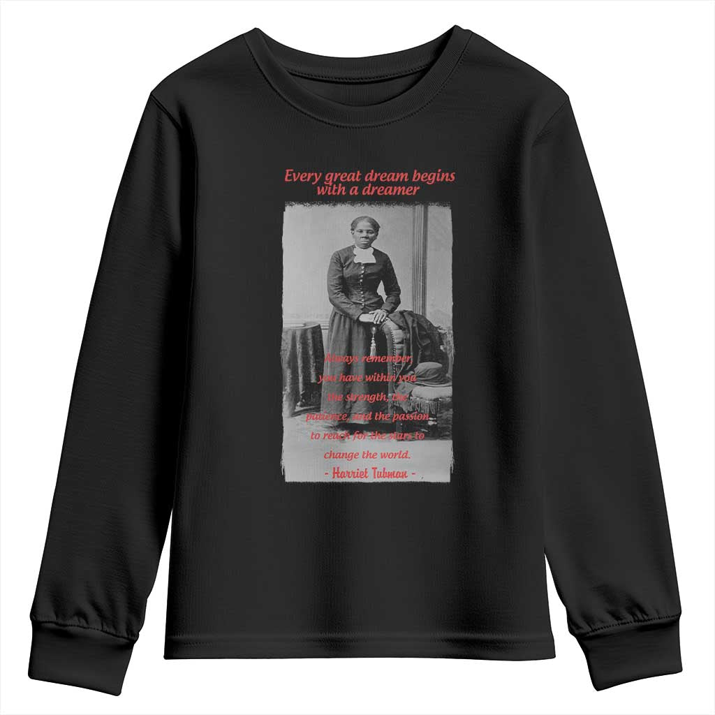 Harriet Tubman Youth Sweatshirt Black History Month TS14 Black Print Your Wear