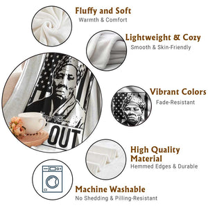 Harriet Tubman Quote Throw Blanket We Out Strong Woman TS14 Print Your Wear