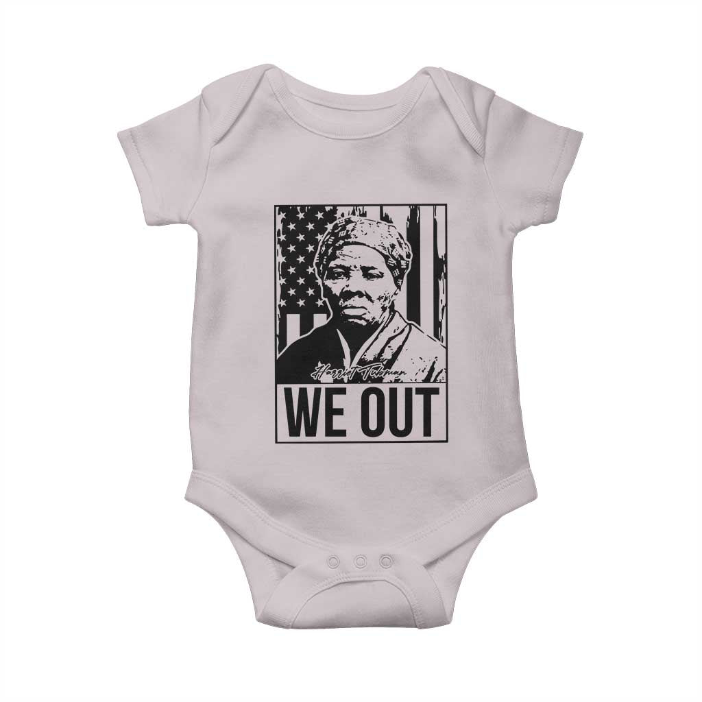 Harriet Tubman Quote Baby Onesie We Out Strong Woman TS14 Ice Gray Print Your Wear