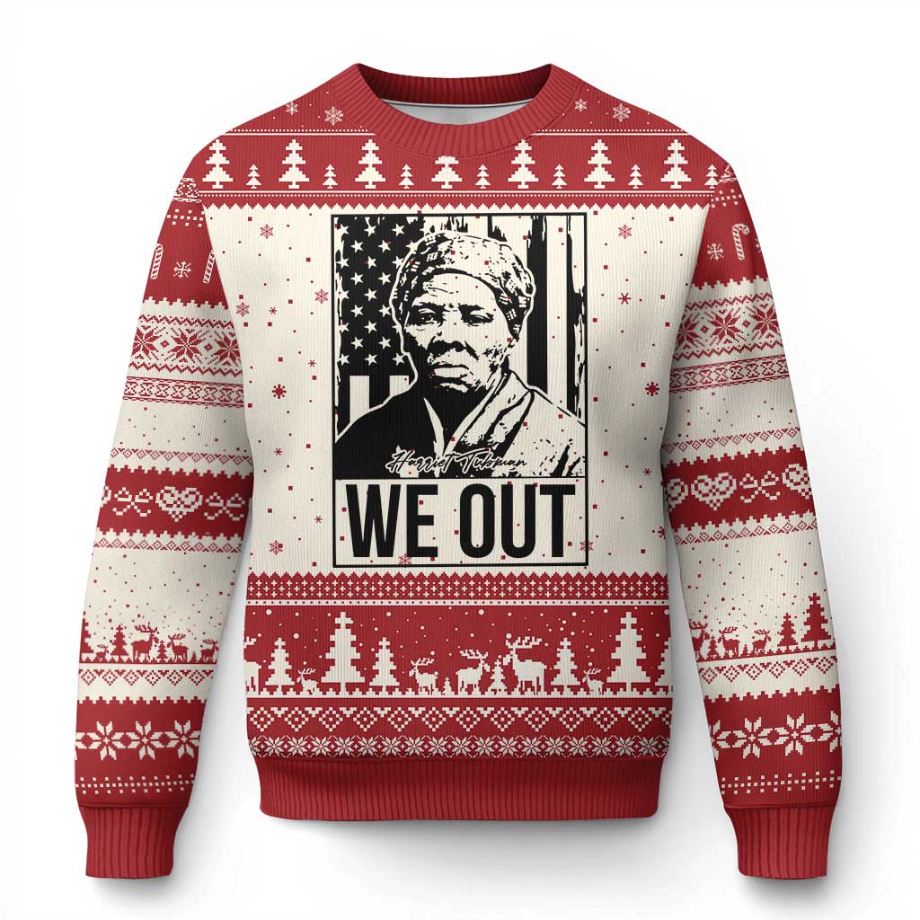 Harriet Tubman Quote Ugly Christmas Sweater We Out Strong Woman TS14 Beige Red Print Your Wear