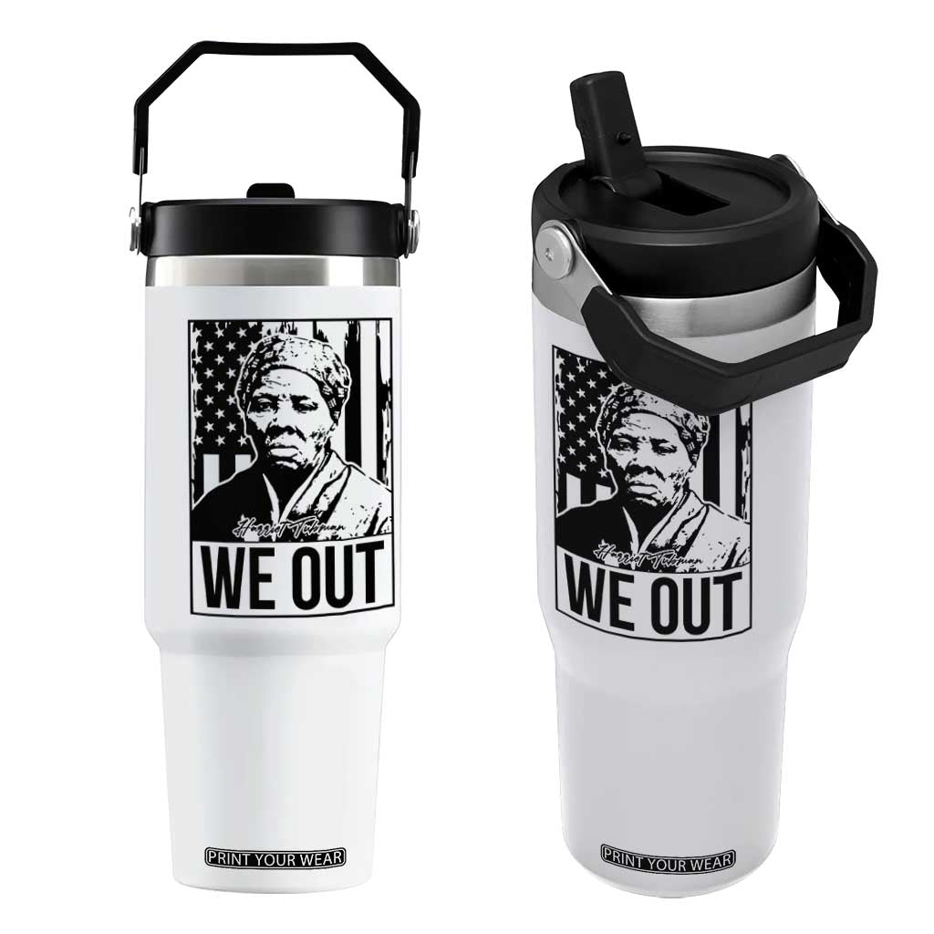 Harriet Tubman Quote Flip Straw Tumbler We Out Strong Woman TS14 One Size: 30 oz White Print Your Wear