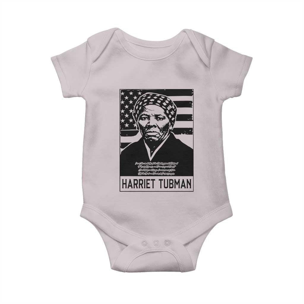 Harriet Tubman Quote Baby Onesie Black History Month TS14 Ice Gray Print Your Wear