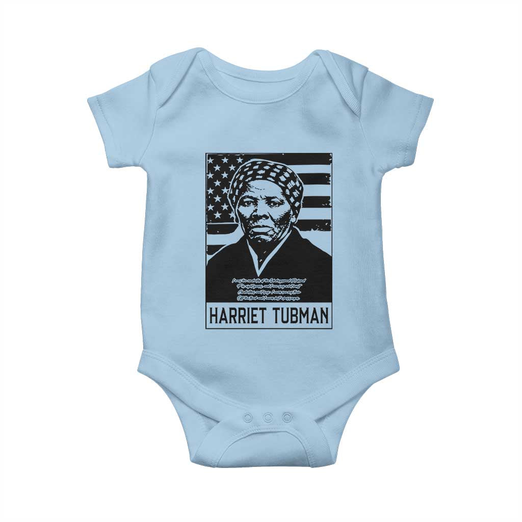 Harriet Tubman Quote Baby Onesie Black History Month TS14 Light Blue Print Your Wear
