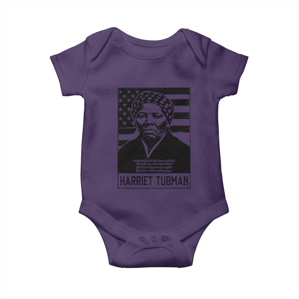 Harriet Tubman Quote Baby Onesie Black History Month TS14 Purple Print Your Wear
