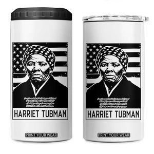 Harriet Tubman Quote 4 in 1 Can Cooler Tumbler Black History Month TS14 One Size: 16 oz White Print Your Wear
