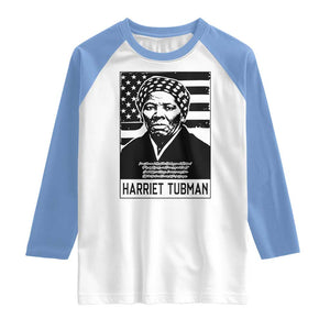 Harriet Tubman Quote Raglan Shirt Black History Month TS14 White Carolina Blue Print Your Wear