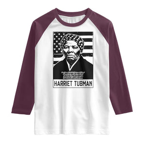 Harriet Tubman Quote Raglan Shirt Black History Month TS14 White Maroon Print Your Wear
