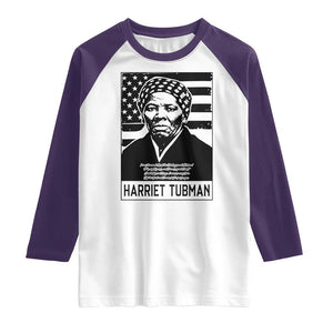 Harriet Tubman Quote Raglan Shirt Black History Month TS14 White Purple Print Your Wear