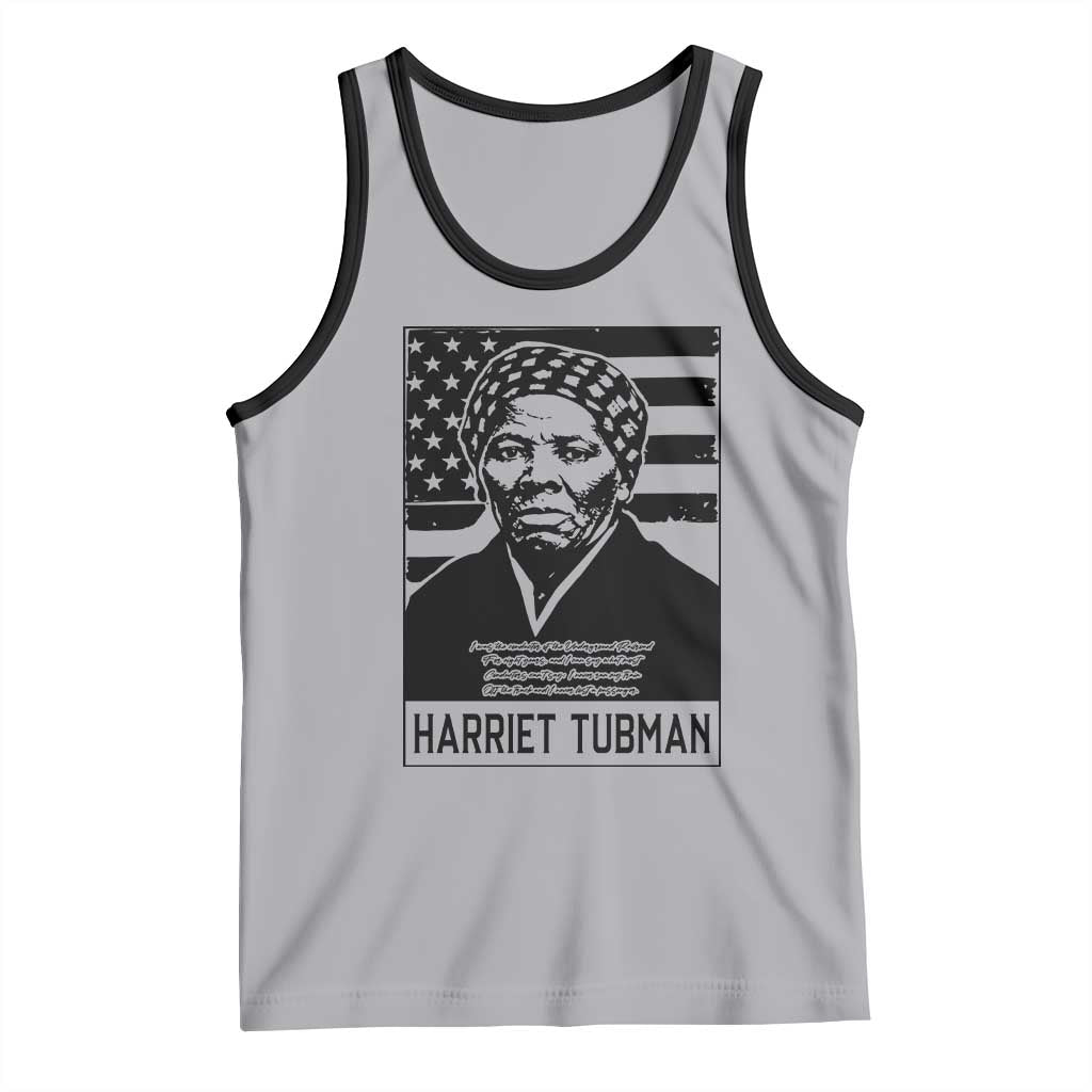 Harriet Tubman Quote Tank Top Black History Month TS14 Athletic Heather Black Print Your Wear