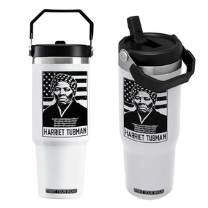 Harriet Tubman Quote Flip Straw Tumbler Black History Month TS14 One Size: 30 oz White Print Your Wear