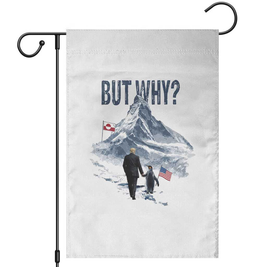 But Why Penguin Garden Flag Head Towards The Mountains Penguin Meme TS14 White Print Your Wear