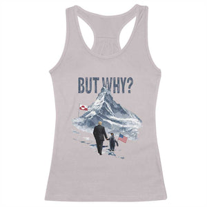 But Why Penguin Racerback Tank Top Head Towards The Mountains Penguin Meme TS14 Ice Gray Print Your Wear