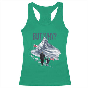 But Why Penguin Racerback Tank Top Head Towards The Mountains Penguin Meme TS14 Irish Green Print Your Wear