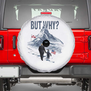 But Why Penguin Spare Tire Cover Head Towards The Mountains Penguin Meme TS14 White Print Your Wear