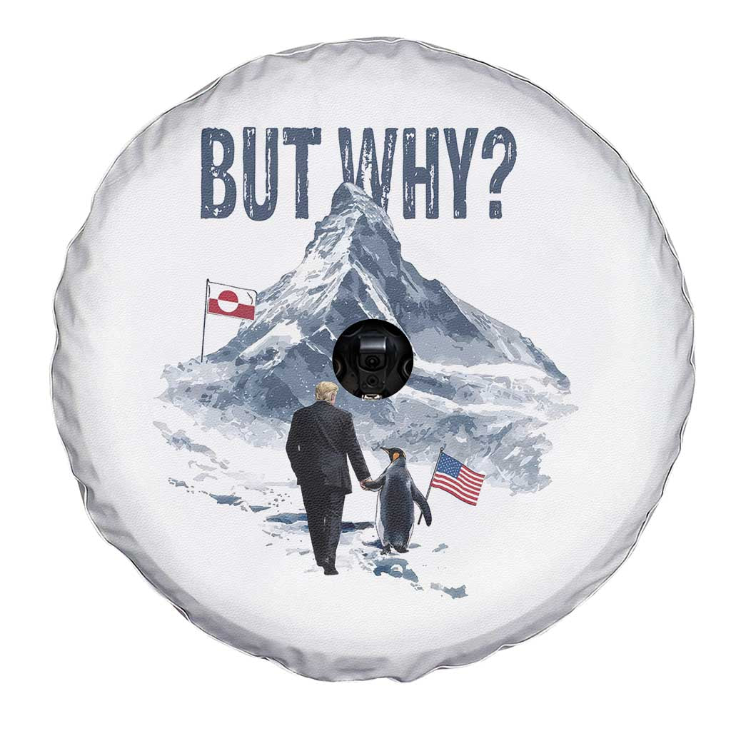 But Why Penguin Spare Tire Cover Head Towards The Mountains Penguin Meme TS14 Print Your Wear