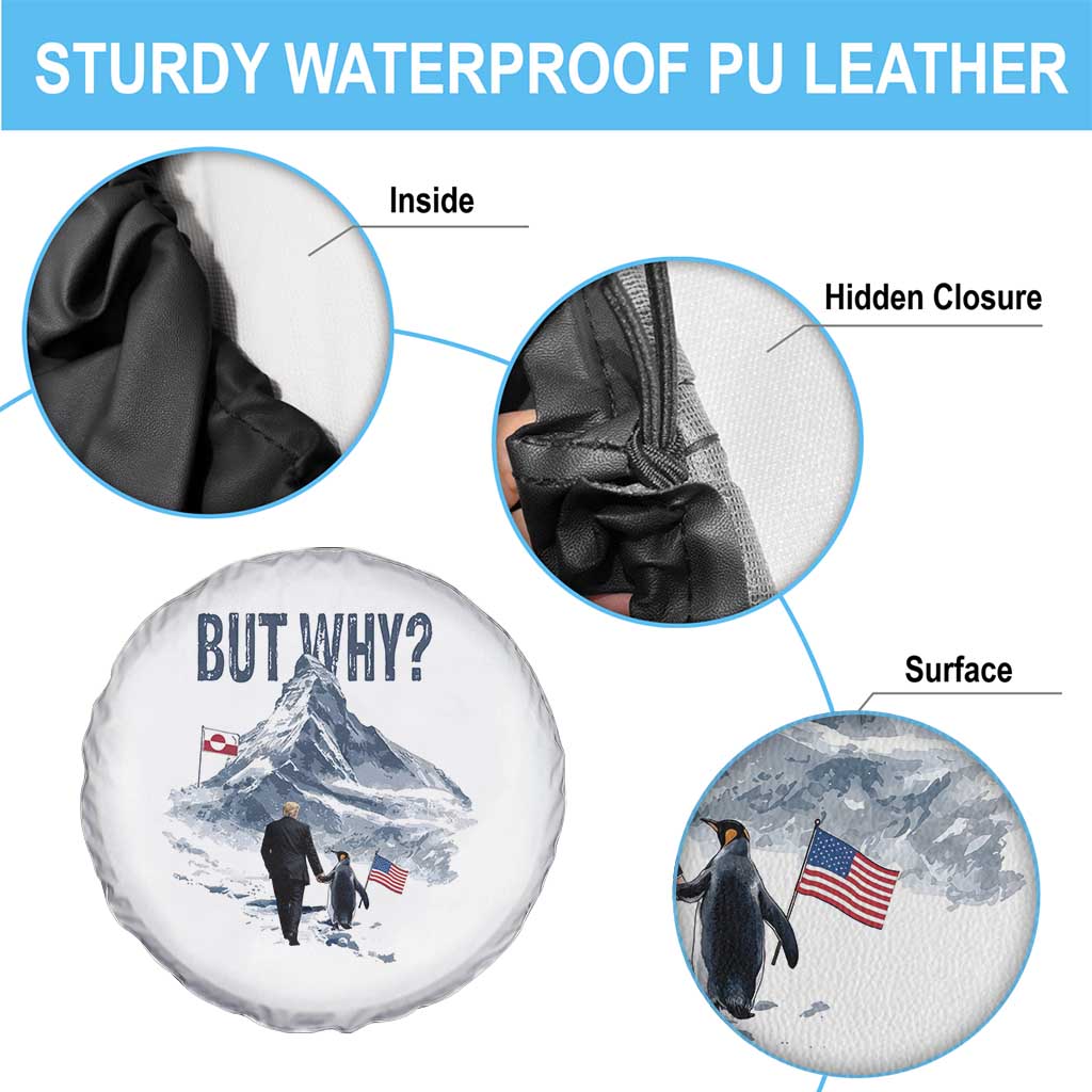 But Why Penguin Spare Tire Cover Head Towards The Mountains Penguin Meme TS14 Print Your Wear
