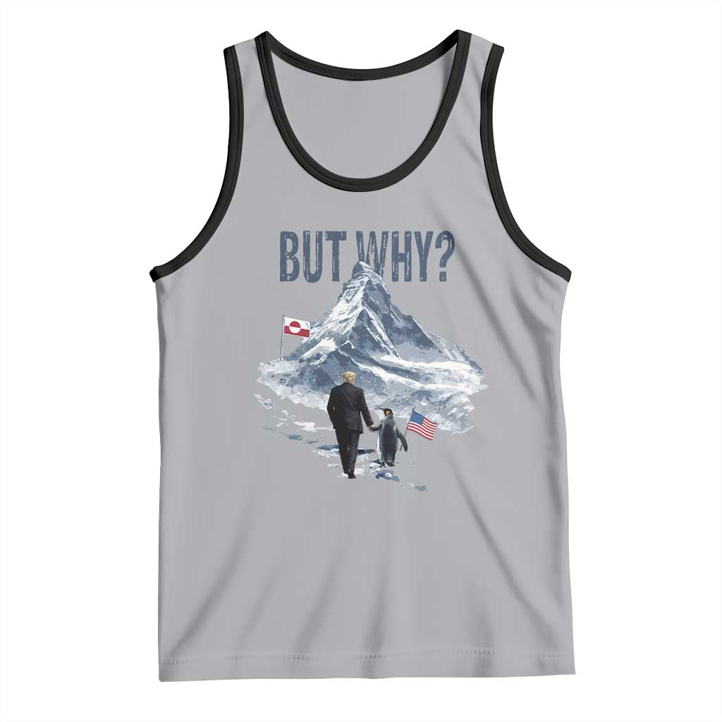 But Why Penguin Tank Top Head Towards The Mountains Penguin Meme TS14 Athletic Heather Black Print Your Wear