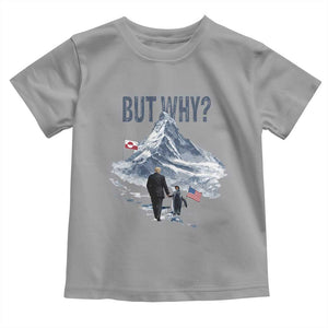 But Why Penguin Toddler T Shirt Head Towards The Mountains Penguin Meme TS14 Sport Gray Print Your Wear