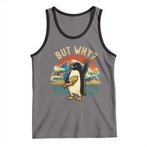 But Why Penguin Tank Top Nihilist Penguin Mountain Hiking TS14 Deep Heather Black Print Your Wear