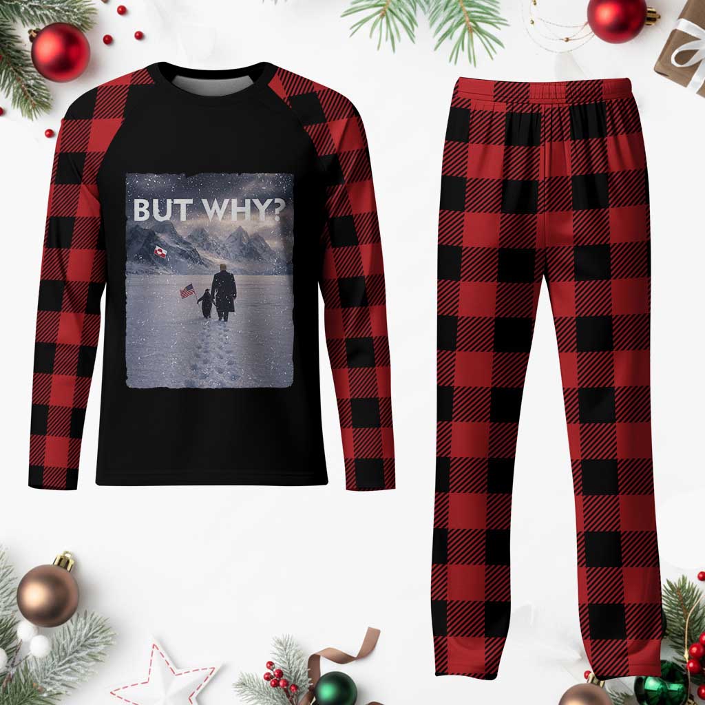 But Why Penguin Plaid Pajama Set Trump Nihilist Penguin Political Meme Minimal TS14 Buffalo Plaid Print Your Wear