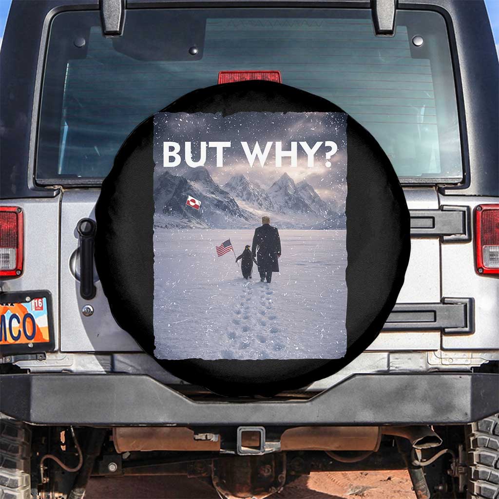 But Why Penguin Spare Tire Cover Trump Nihilist Penguin Political Meme Minimal TS14 No hole Black Print Your Wear