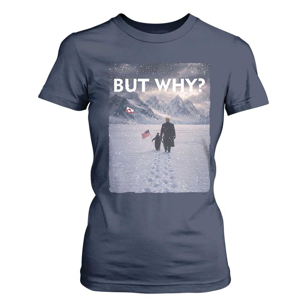 But Why Penguin T Shirt For Women Trump Nihilist Penguin Political Meme Minimal TS14 Navy Print Your Wear