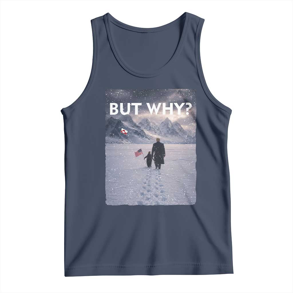 But Why Penguin Tank Top Trump Nihilist Penguin Political Meme Minimal TS14 Navy Print Your Wear