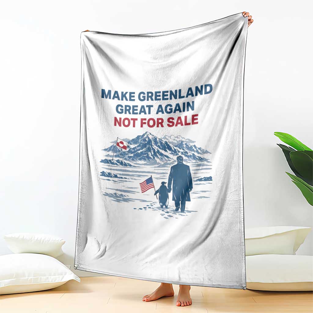 Greenland Is Not for Sale Throw Blanket Funny Nihilist Penguin Greenland Political Meme FDT TS14 Print Your Wear