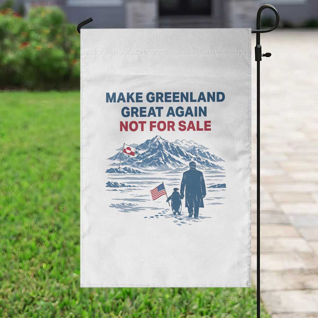Greenland Is Not for Sale Garden Flag Funny Nihilist Penguin Greenland Political Meme FDT TS14 Print Your Wear