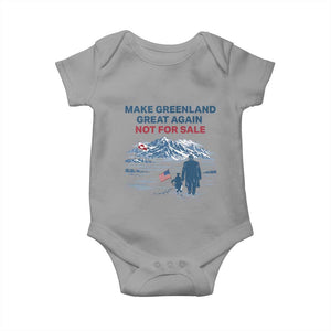 Greenland Is Not for Sale Baby Onesie Funny Nihilist Penguin Greenland Political Meme FDT TS14 Sport Gray Print Your Wear