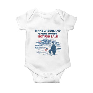 Greenland Is Not for Sale Baby Onesie Funny Nihilist Penguin Greenland Political Meme FDT TS14 White Print Your Wear