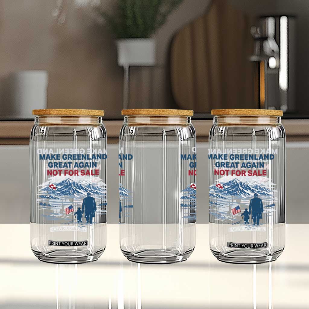 Greenland Is Not for Sale Glass Can Funny Nihilist Penguin Greenland Political Meme FDT TS14 Print Your Wear