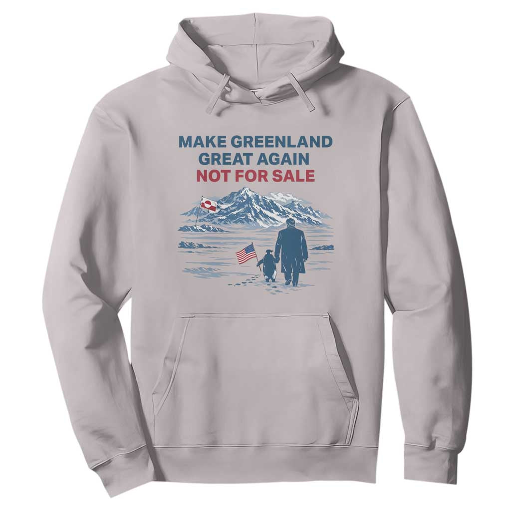 Greenland Is Not for Sale Hoodie Funny Nihilist Penguin Greenland Political Meme FDT TS14 Ice Gray Print Your Wear