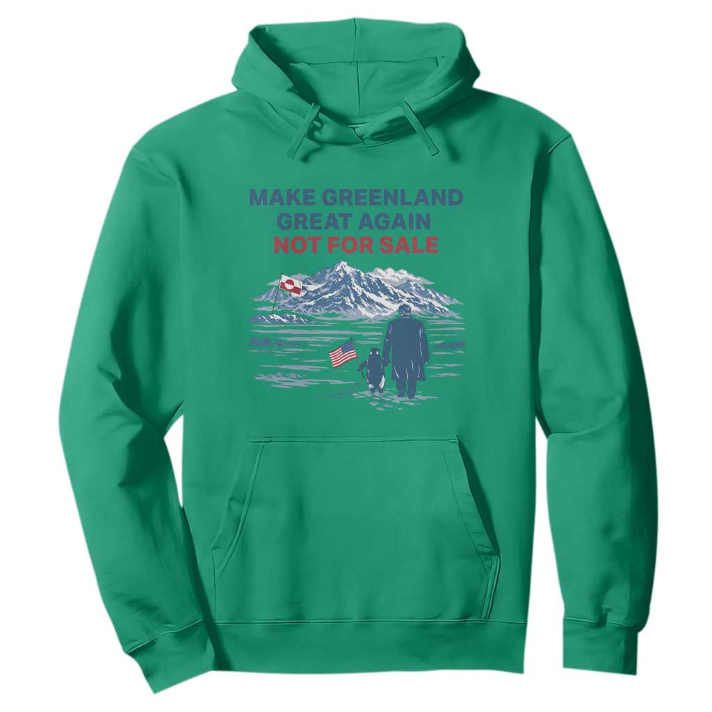 Greenland Is Not for Sale Hoodie Funny Nihilist Penguin Greenland Political Meme FDT TS14 Irish Green Print Your Wear