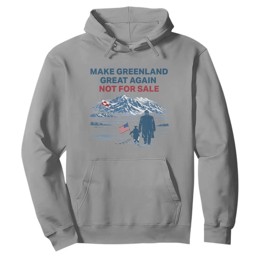 Greenland Is Not for Sale Hoodie Funny Nihilist Penguin Greenland Political Meme FDT TS14 Sport Gray Print Your Wear