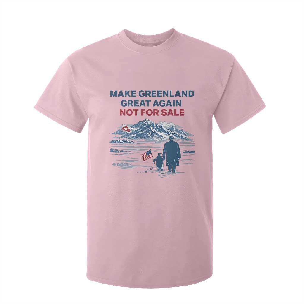 Greenland Is Not for Sale T Shirt For Kid Funny Nihilist Penguin Greenland Political Meme FDT TS14 Light Pink Print Your Wear