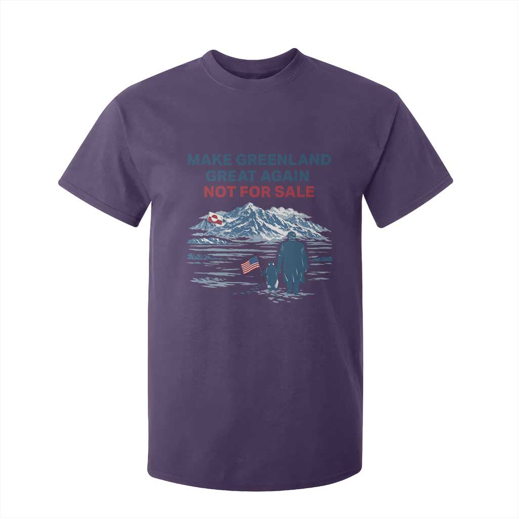 Greenland Is Not for Sale T Shirt For Kid Funny Nihilist Penguin Greenland Political Meme FDT TS14 Purple Print Your Wear