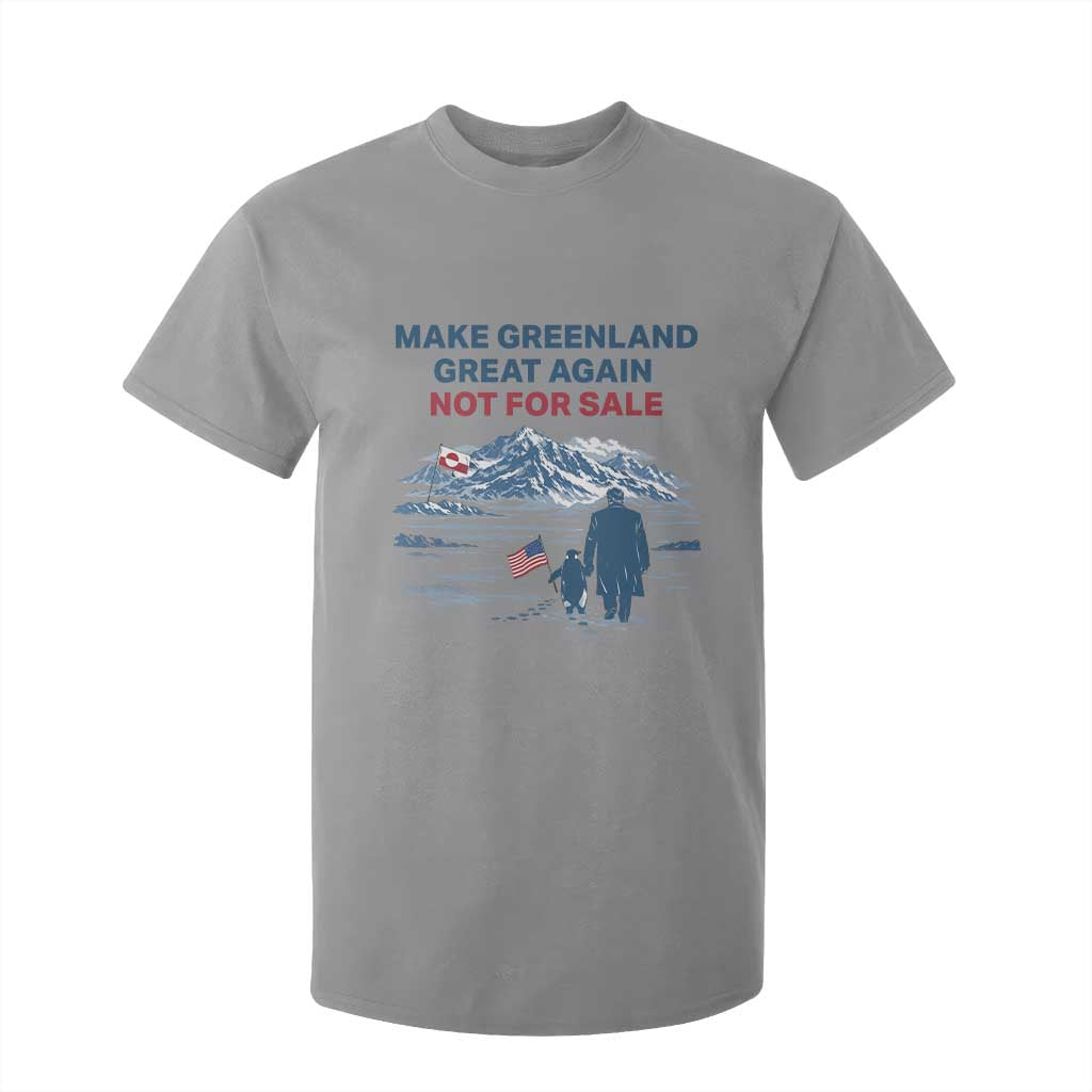 Greenland Is Not for Sale T Shirt For Kid Funny Nihilist Penguin Greenland Political Meme FDT TS14 Sport Gray Print Your Wear