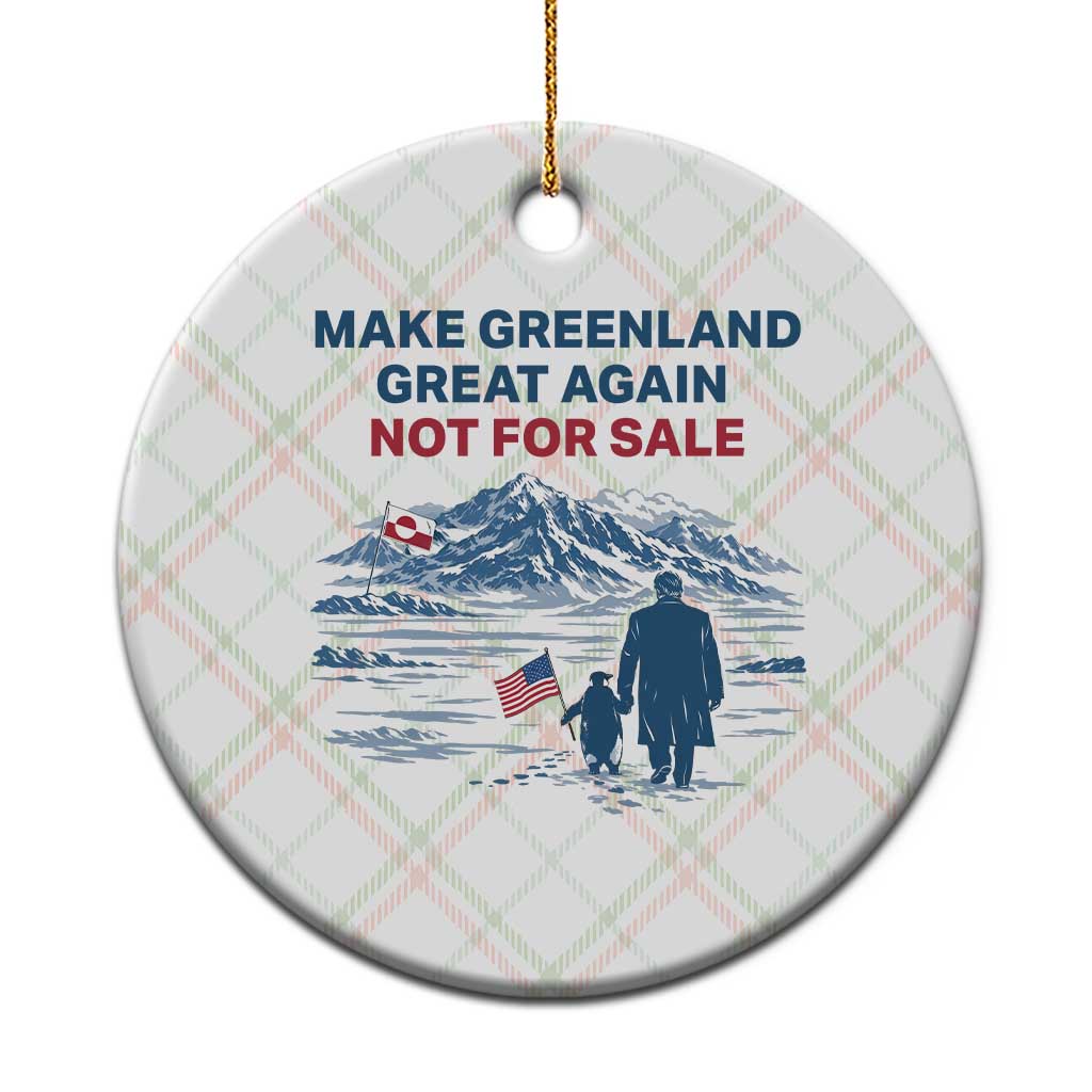 Greenland Is Not for Sale Ceramic Ornament Funny Nihilist Penguin Greenland Political Meme FDT TS14 1pc Christmas Plaid Print Your Wear