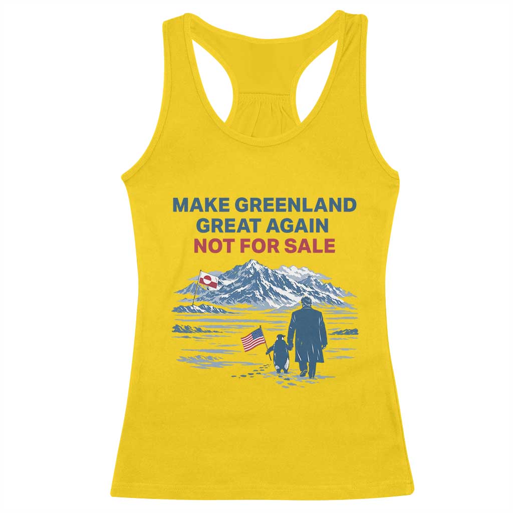 Greenland Is Not for Sale Racerback Tank Top Funny Nihilist Penguin Greenland Political Meme FDT TS14 Daisy Print Your Wear